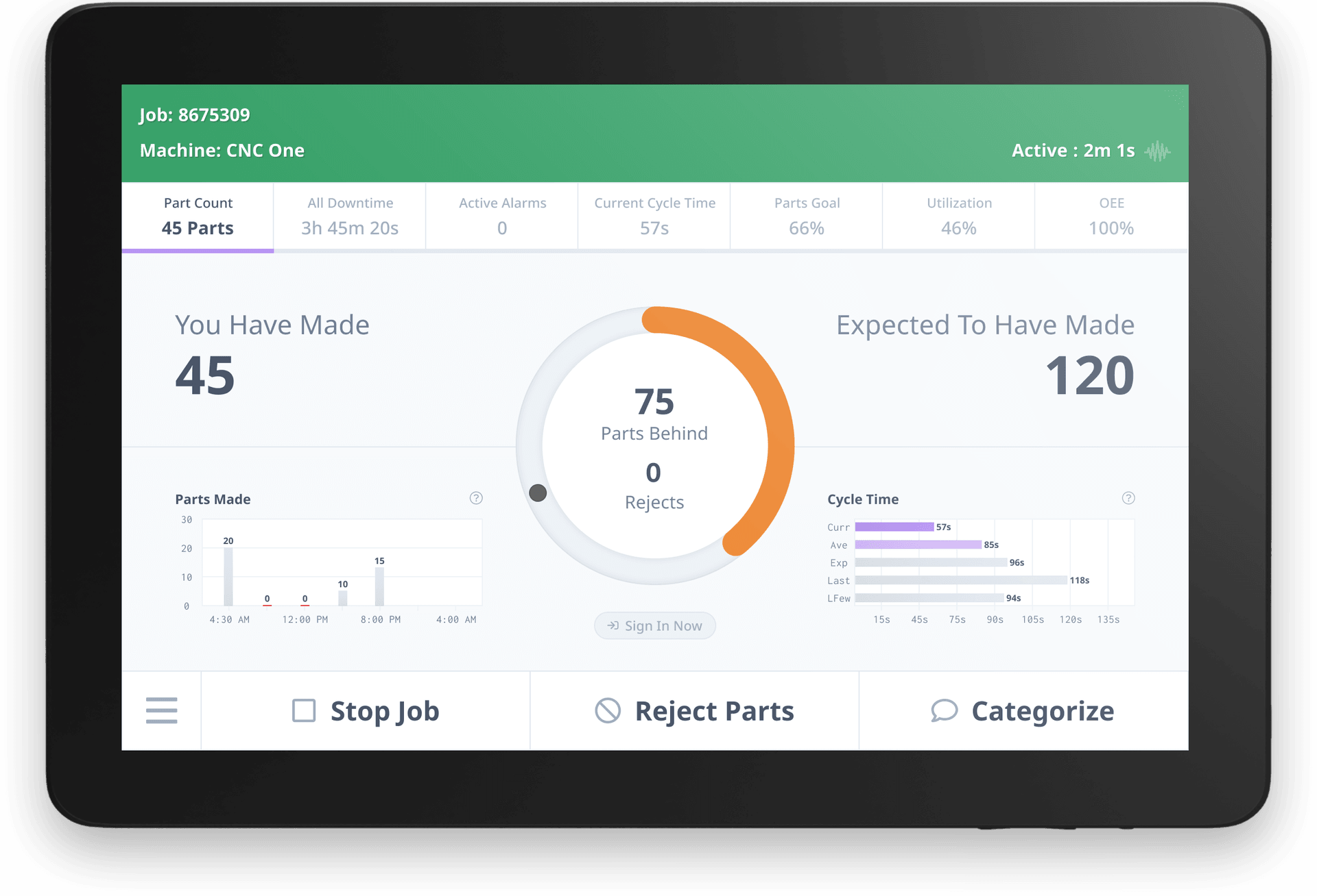 CNC Tablet Interface