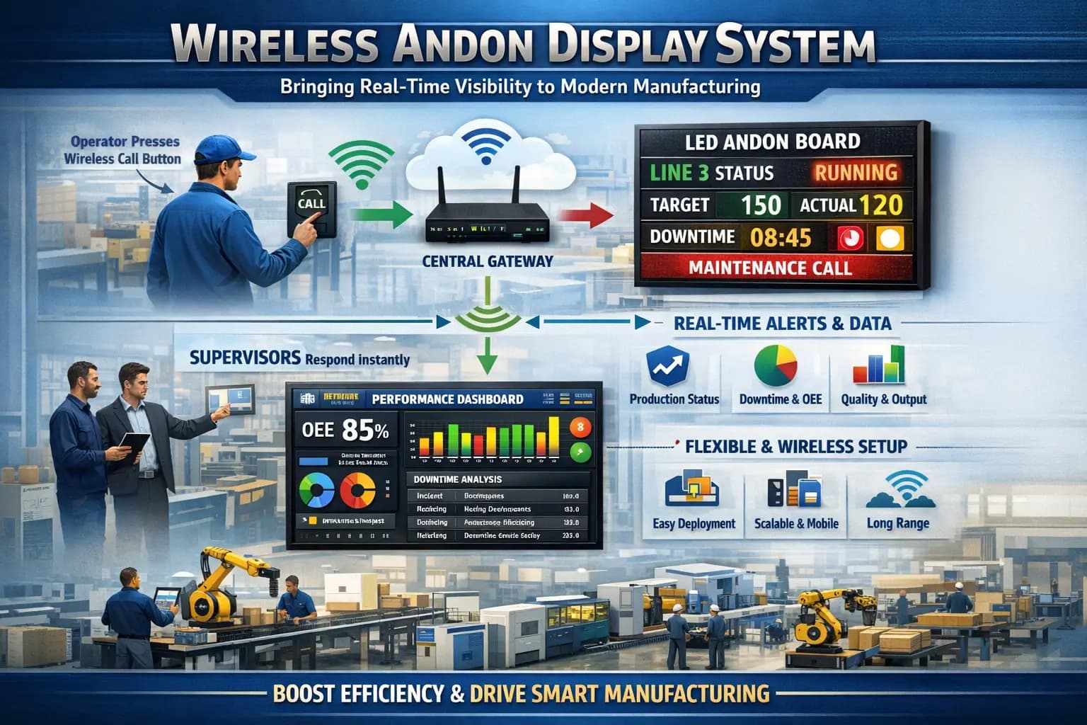 Wireless Andon Display System: Bringing Real-Time Visibility to Modern Manufacturing