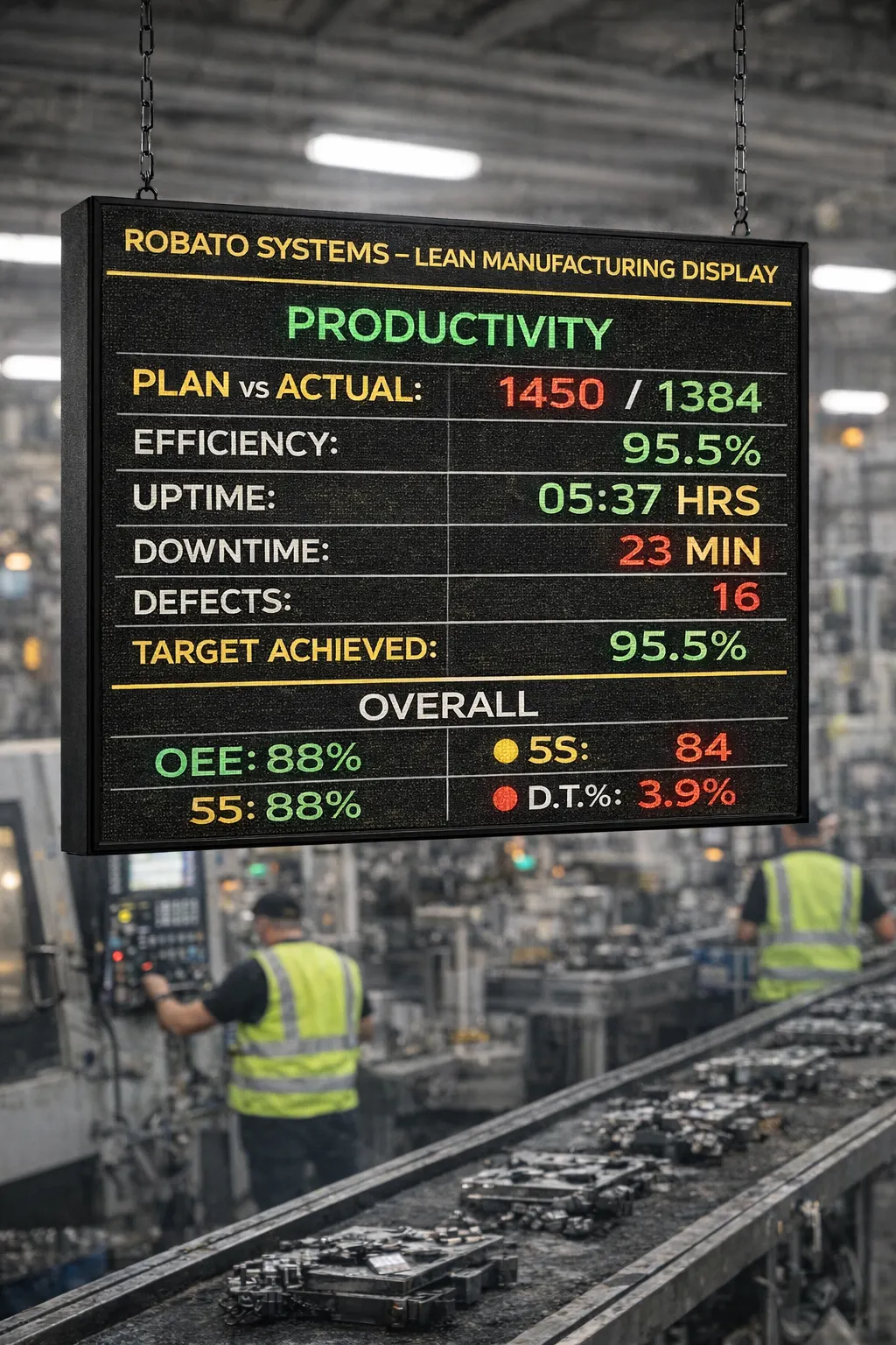 Lean Manufacturing Display Board