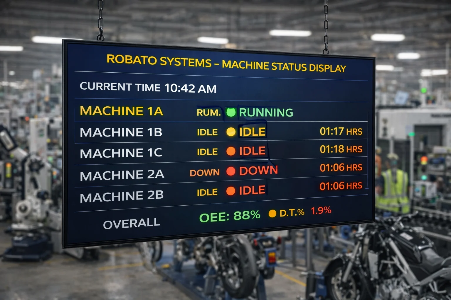 Machine Status Display Board
