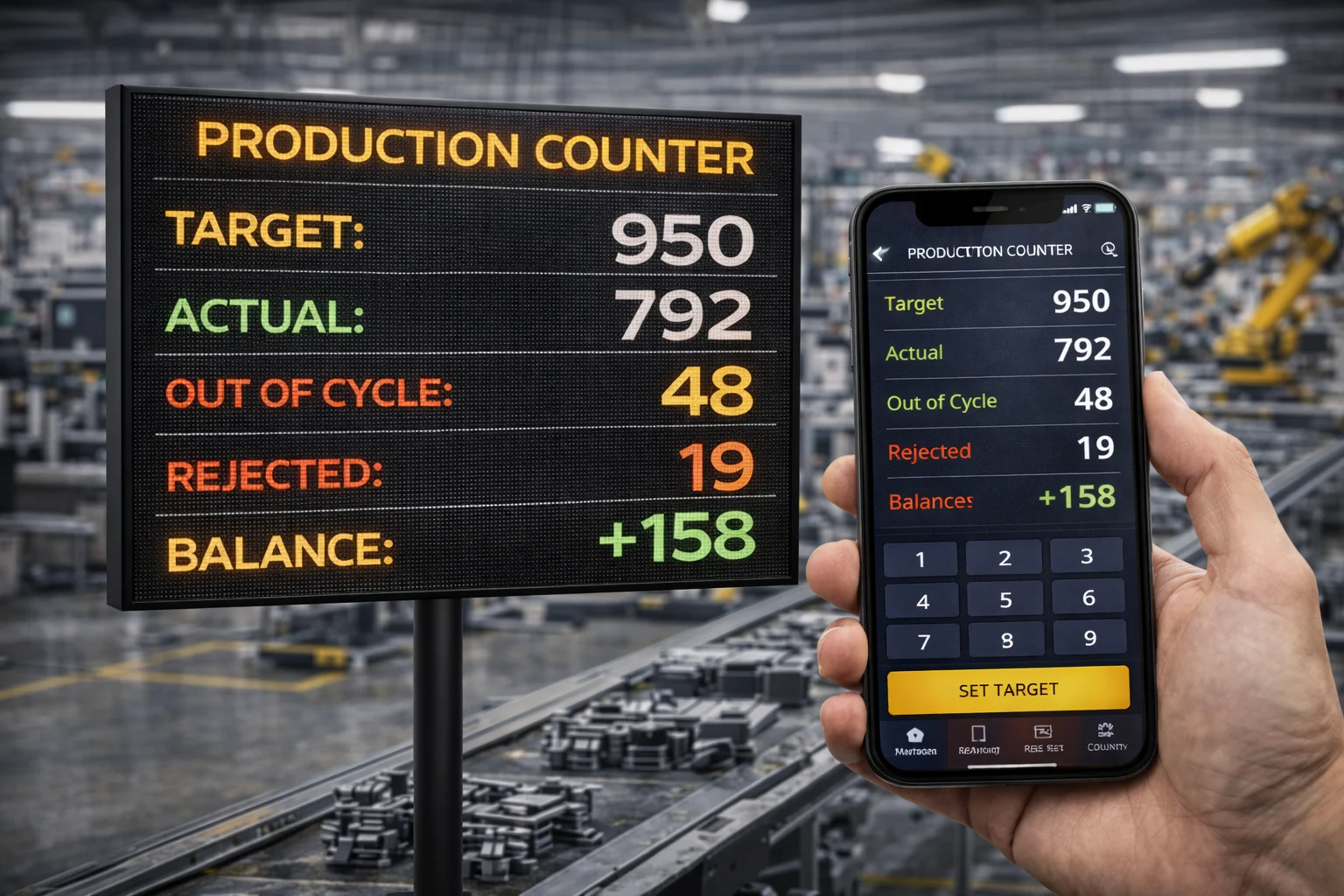 Smarter Factory Counter Control with Android App